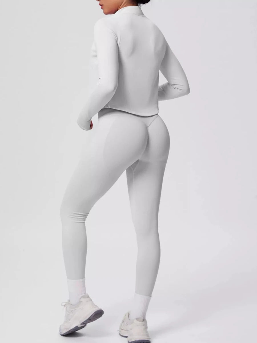 Three-Piece Zip-Up Activewear Set - Q.B.Accessories