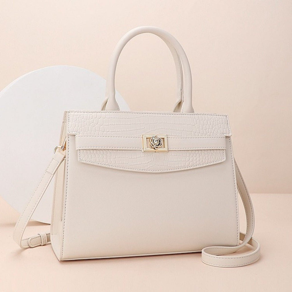 Top Handle Leather Handbag - Q.B.Accessories