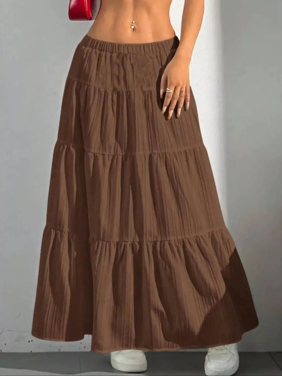 Flowy Tiered Maxi Skirt - Q.B.Accessories
