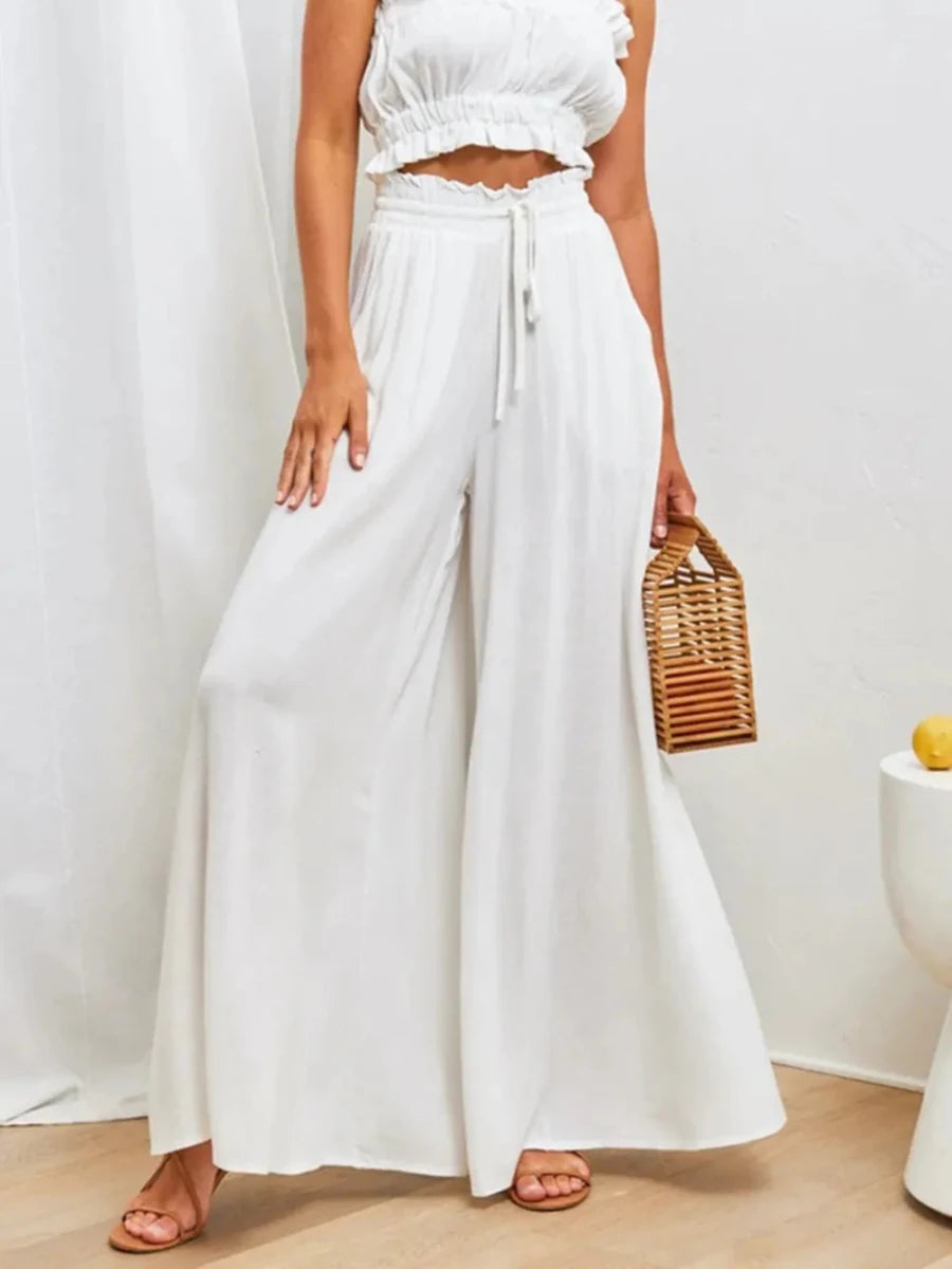 High Waist Wide Leg Pants - Q.B.Accessories