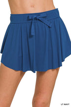 Zenana Ruffle Hem Tennis Skirt With Hidden Inner Pockets - Q.B.Accessories
