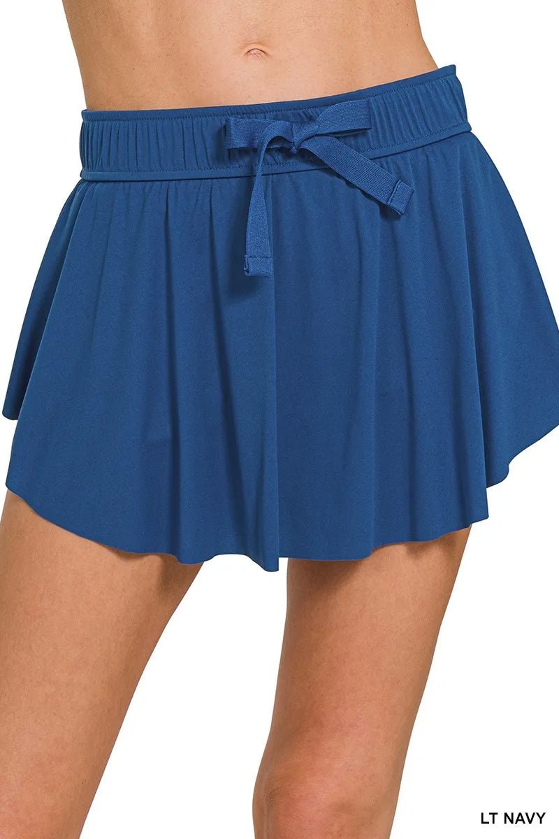 Zenana Ruffle Hem Tennis Skirt With Hidden Inner Pockets - Q.B.Accessories