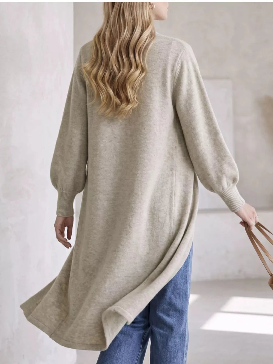Women’s Button-Front Longline Sweater Dress - Q.B.Accessories