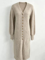 Women’s Button-Front Longline Sweater Dress - Q.B.Accessories