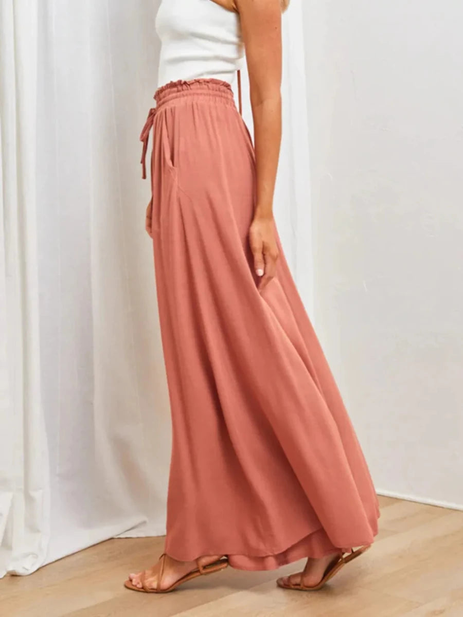 High Waist Wide Leg Pants - Q.B.Accessories