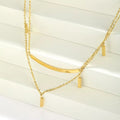 Double Layered Gold Necklace - Q.B.Accessories