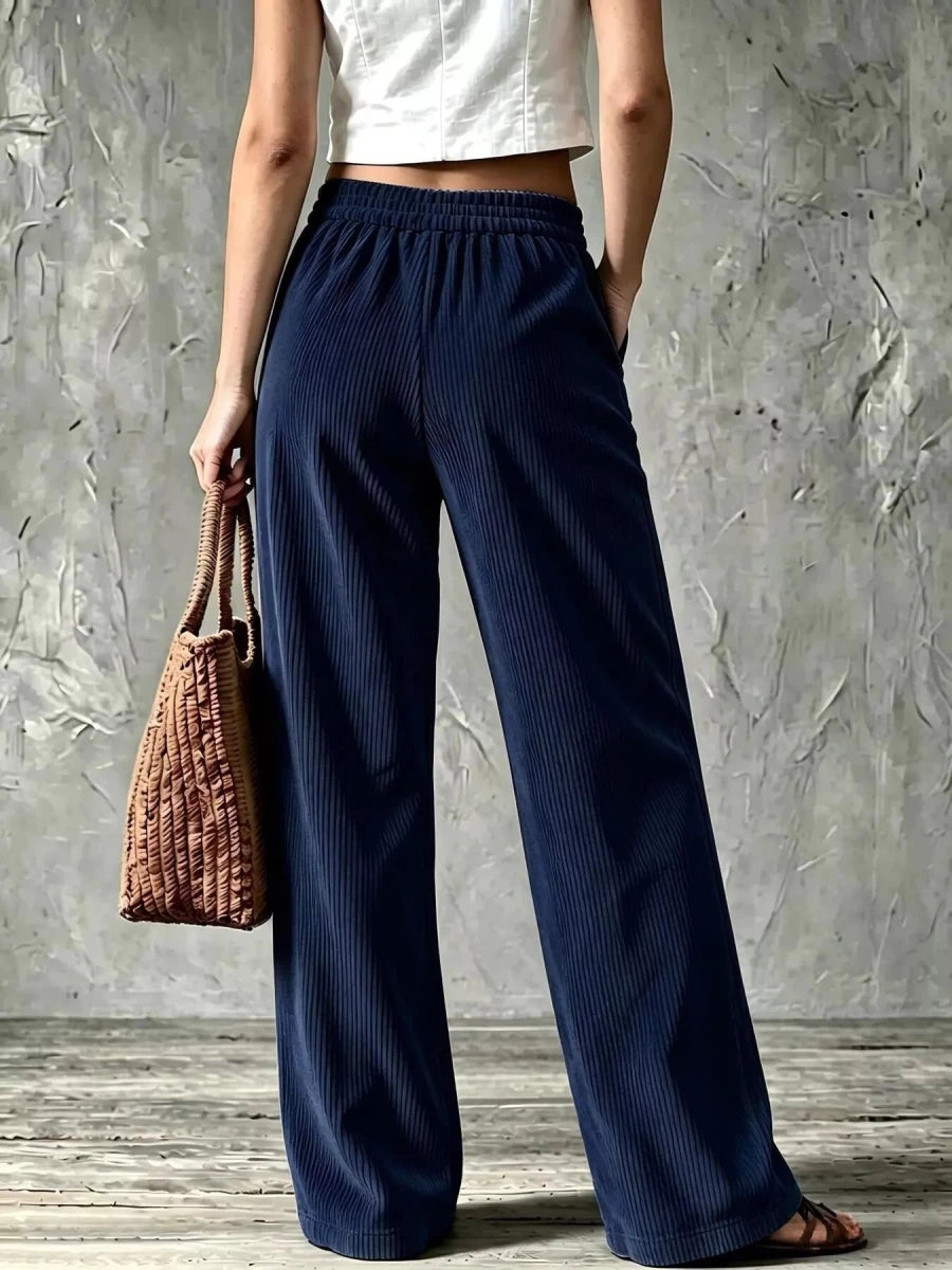 Wide-Leg Corduroy Pants - Q.B.Accessories