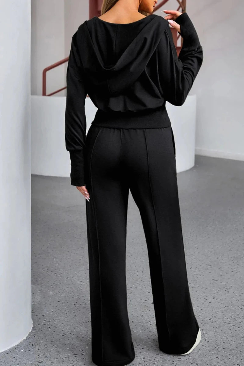 Zip - Up Hoodie and Pants Active Set - Q.B.Accessories