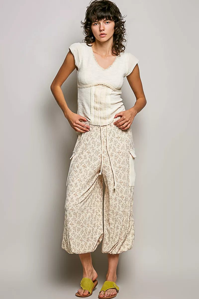 Lace Trim Textured Knit Top – Soft Feminine Style | QBA - Q.B.Accessories