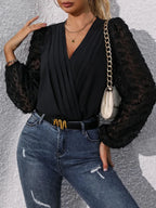 Perfee Surplice Long Sleeve Bodysuit - Q.B.Accessories