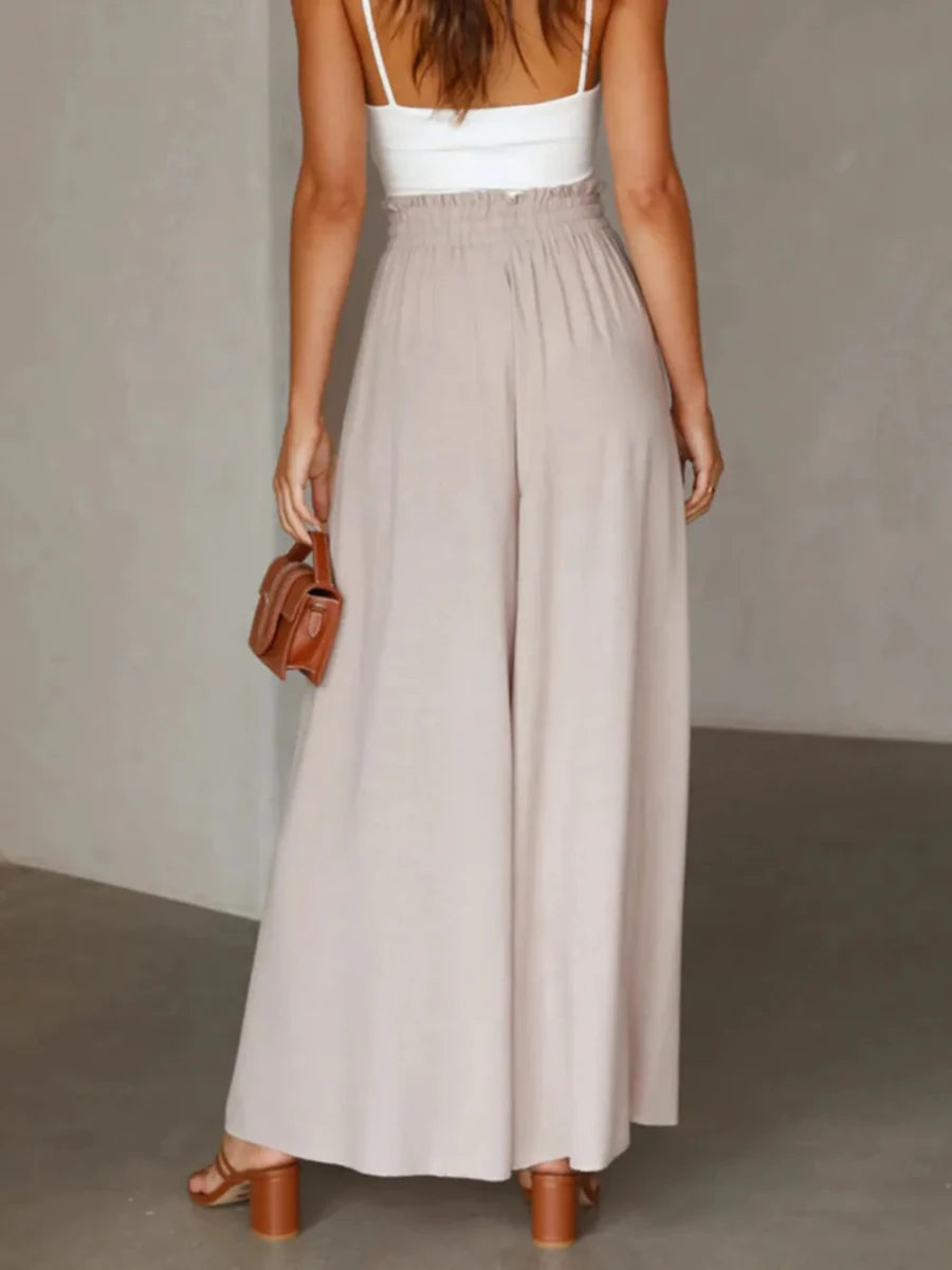 High Waist Wide Leg Pants - Q.B.Accessories