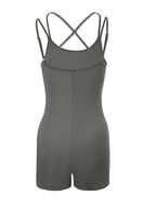 Double Spaghetti Strap Active Romper - Q.B.Accessories