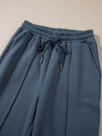 Collared Sweatshirt and High Waist Pants Active Set - Q.B.Accessories
