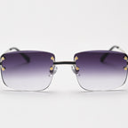 Rimless Gradient Tinted Sunglasses - Q.B.Accessories