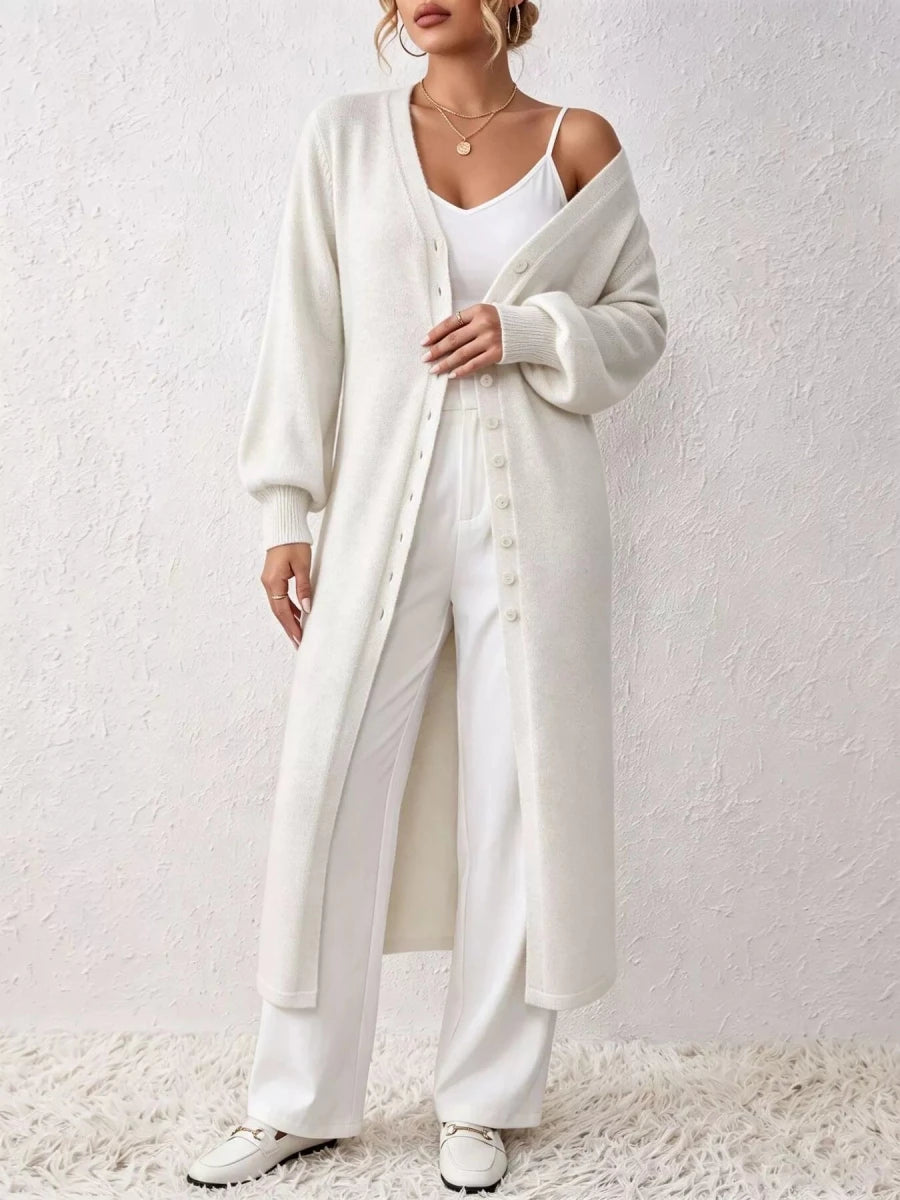 Women’s Button-Front Longline Sweater Dress - Q.B.Accessories