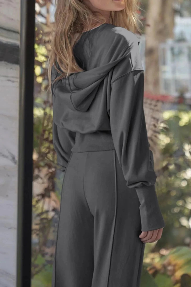 Zip - Up Hoodie and Pants Active Set - Q.B.Accessories