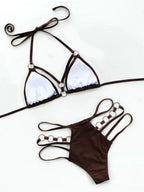 Cutout Halter Neck Two - Piece Bikini Set - Q.B.Accessories