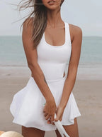 Wide Strap Active Dress with Unitard Liner - Q.B.Accessories