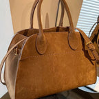 Large Suede Handbag - Q.B.Accessories
