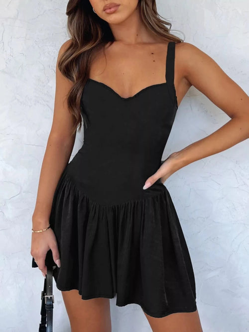 Sweetheart Neck Mini Dress - Q.B.Accessories