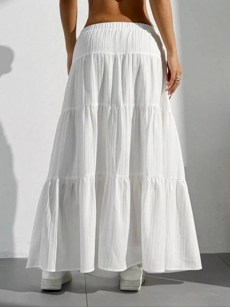 Flowy Tiered Maxi Skirt - Q.B.Accessories