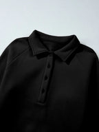 Collared Sweatshirt and High Waist Pants Active Set - Q.B.Accessories