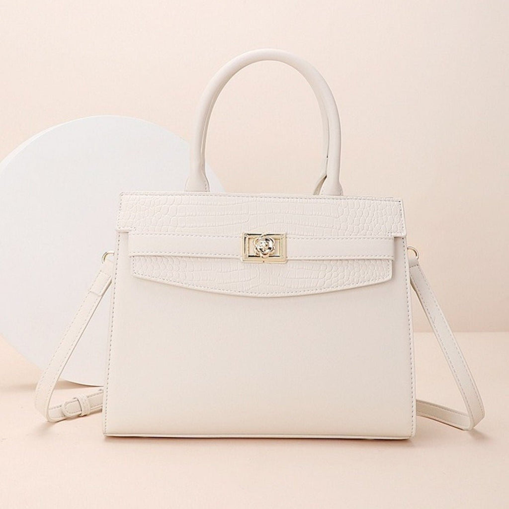 Top Handle Leather Handbag - Q.B.Accessories