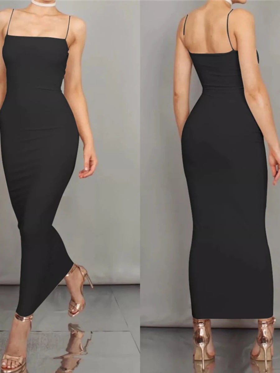 Sleeveless Bodycon Midi Dress - Q.B.Accessories