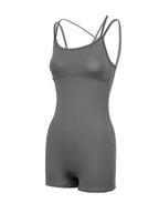 Double Spaghetti Strap Active Romper - Q.B.Accessories