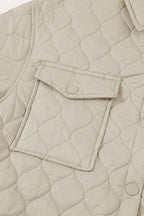 Women’s Snap-Down Collared Winter Coat - Q.B.Accessories