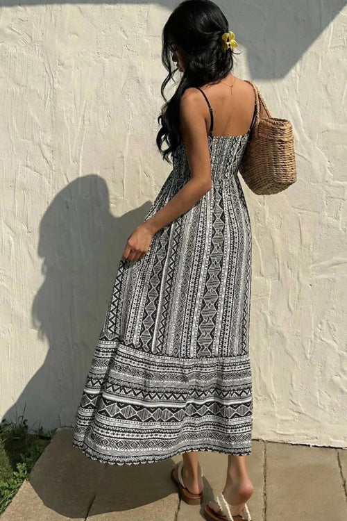 Tie - Front Square Neck Cami Dress - Q.B.Accessories
